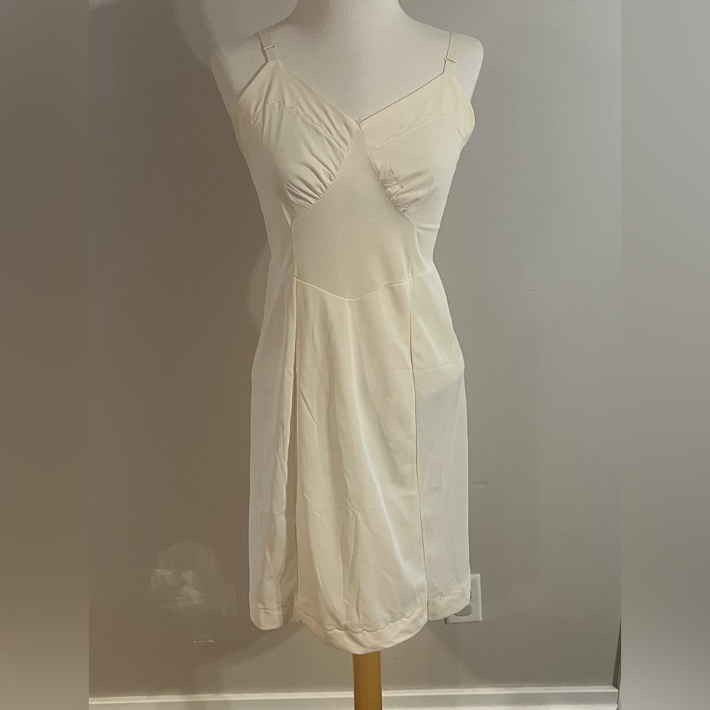 Elegant vintage Cream Slip Dress